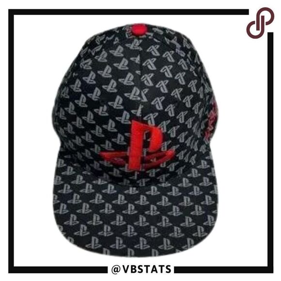 PlayStation Logo All Over Print Baseball Cap - Think Geek - Picture 1 of 8